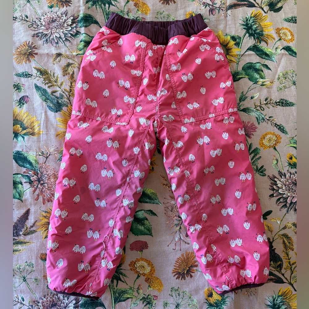 Patagonia 4T reversible pink puffy pants